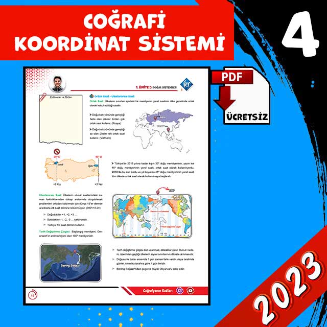 TYT COĞRAFYA COĞRAFİ KOORDİNAT SİSTEMİ PDF 2023