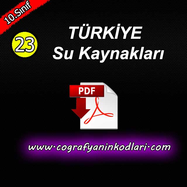 Türkiye Su Kaynakları 10.sınıf coğrafya PDF