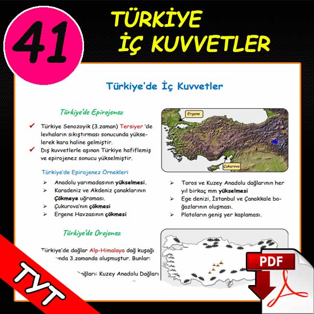 Türkiye İç Kuvvetler Konu Anlatım PDF