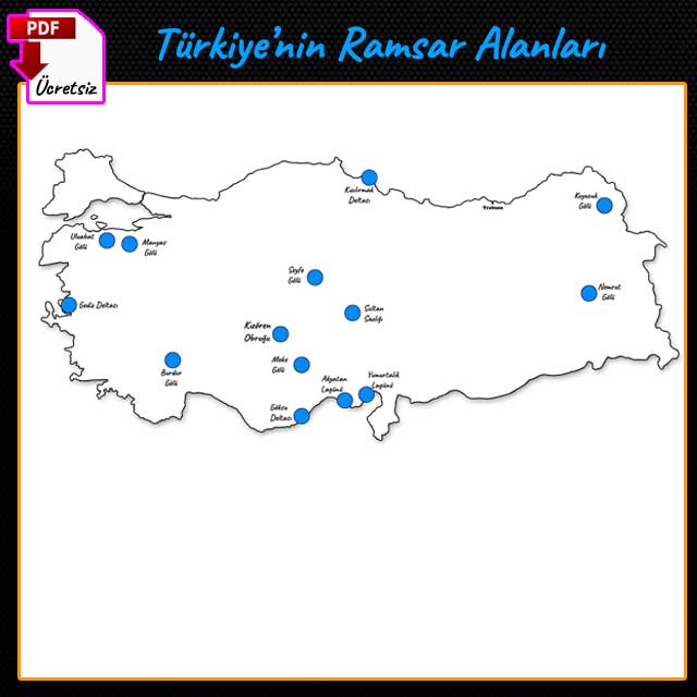 Türkiye Ramsar Alanları Haritası PDF